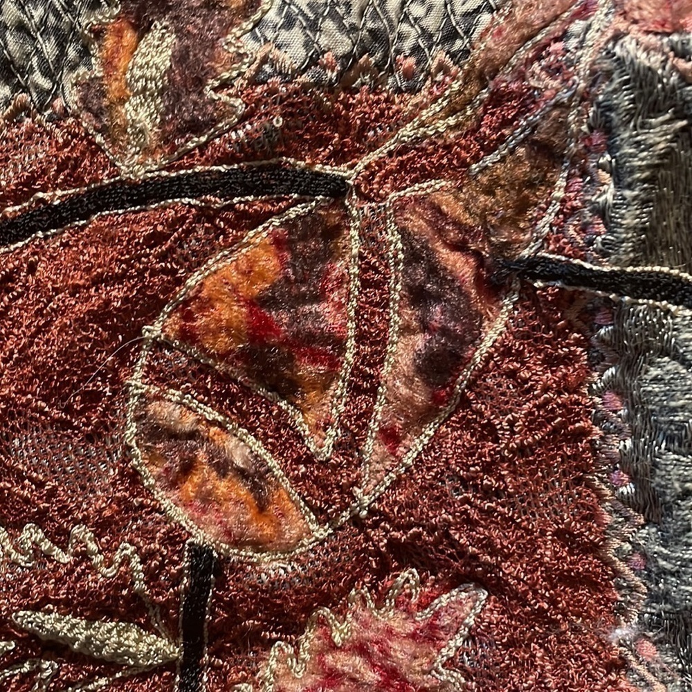 Flashback Patchwork Fall Motif In Rich Rust And M… - image 4